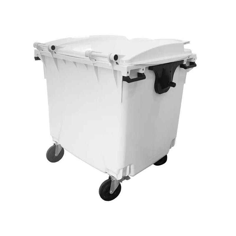 Contêiner de Lixo Injetado Gruplast em Plástico 1000L Branco - Bin Embalagens