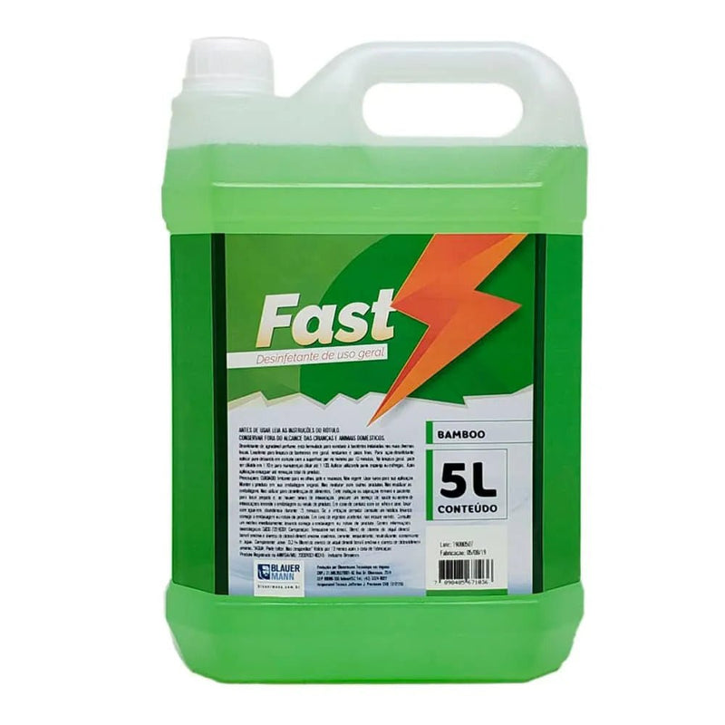 Desinfetante 5l uso geral (quaternario de amonio) Fast Bamboo – Blauermann - Bin Embalagens