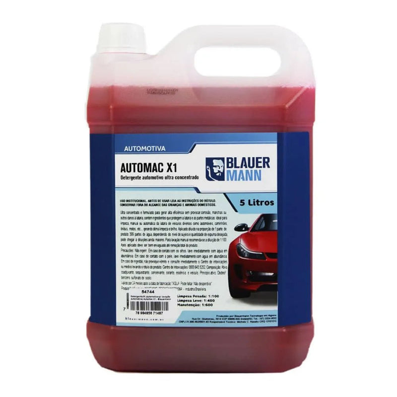Detergente 5l (automotivo p/ lavação automatica) Automac X1 – Blauermann - Bin Embalagens