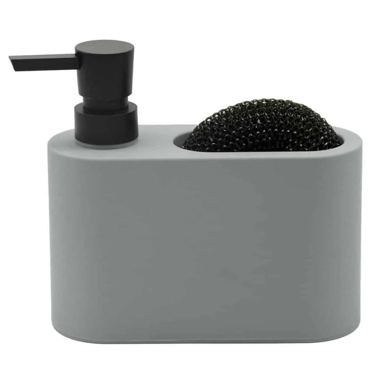 Dispenser p/ detergente e esponja cinza Acqua – Mood - Bin Embalagens