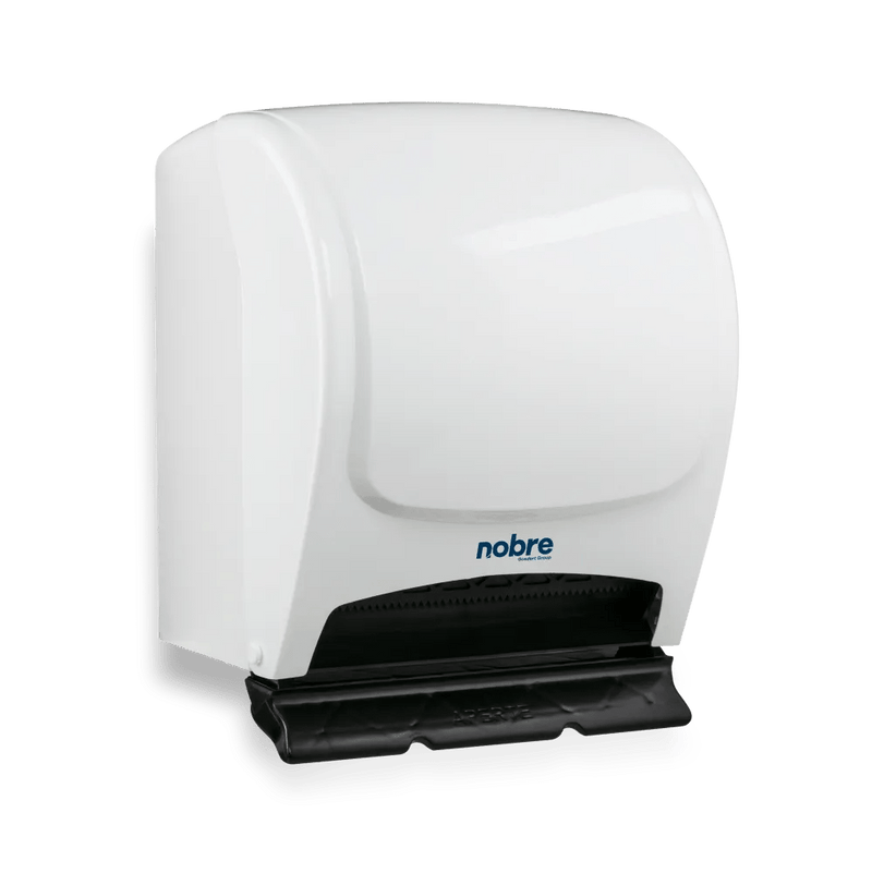 Dispenser p/ Papel Toalha Bobina - c/ Alavanca - Branco - Nobre - Bin Embalagens