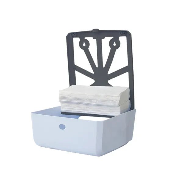 Dispenser p/toalha 1/3D. cinza/branco New Classic - Nobre - Bin Embalagens