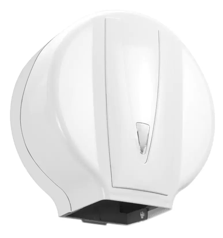 Dispenser Unik para papel higiênico rolo de 300 a 600m com detalhe branco. - Bin Embalagens