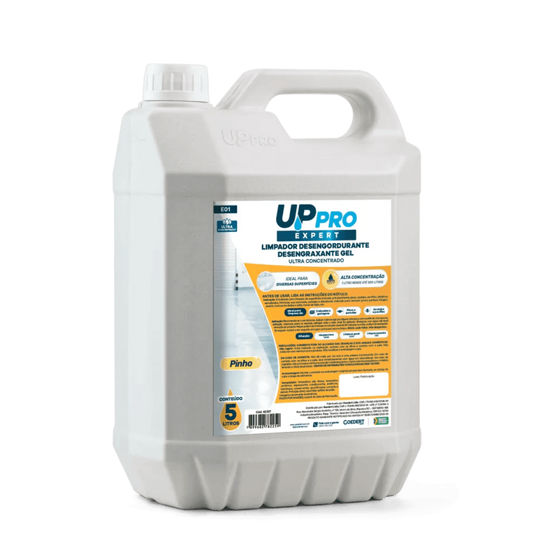 Limpador desengordurante e desengraxante gel 5L (ultra conc.) – UPPRO - Bin Embalagens