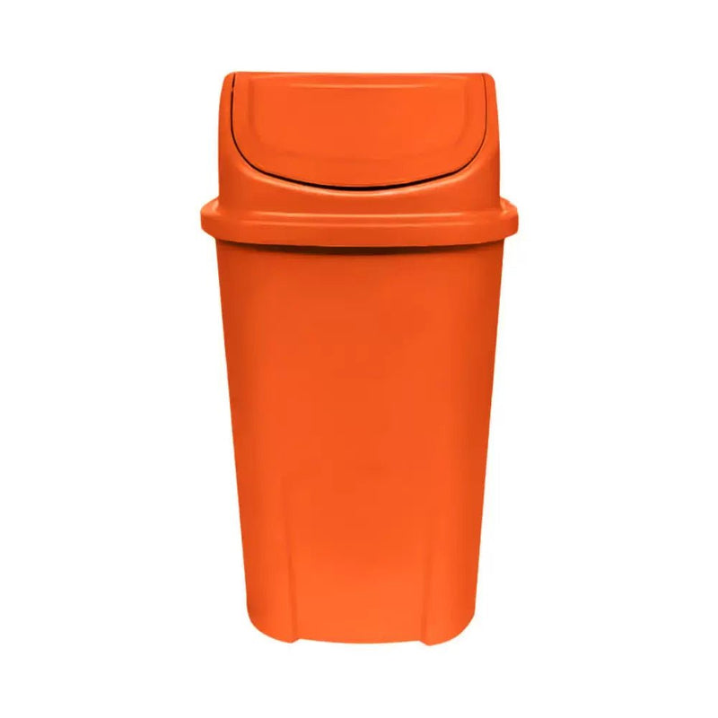 Lixeira Basculante Injetada 60L - Laranja - Gruplast - Bin Embalagens
