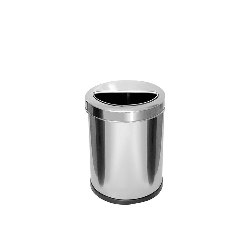 Lixeira Em Aço Inox Com Aro Meia Lua 13,5 Litros Binnox - Bin Embalagens