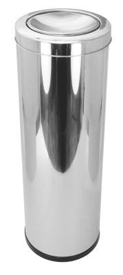 Lixeira Em Aço Inox Com Tampa Meia Esfera 30L Binnox - Bin Embalagens