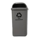 Lixeira Individual Coleta Seletiva Com Suporte Gruplast 50 Litros Cinza - Bin Embalagens