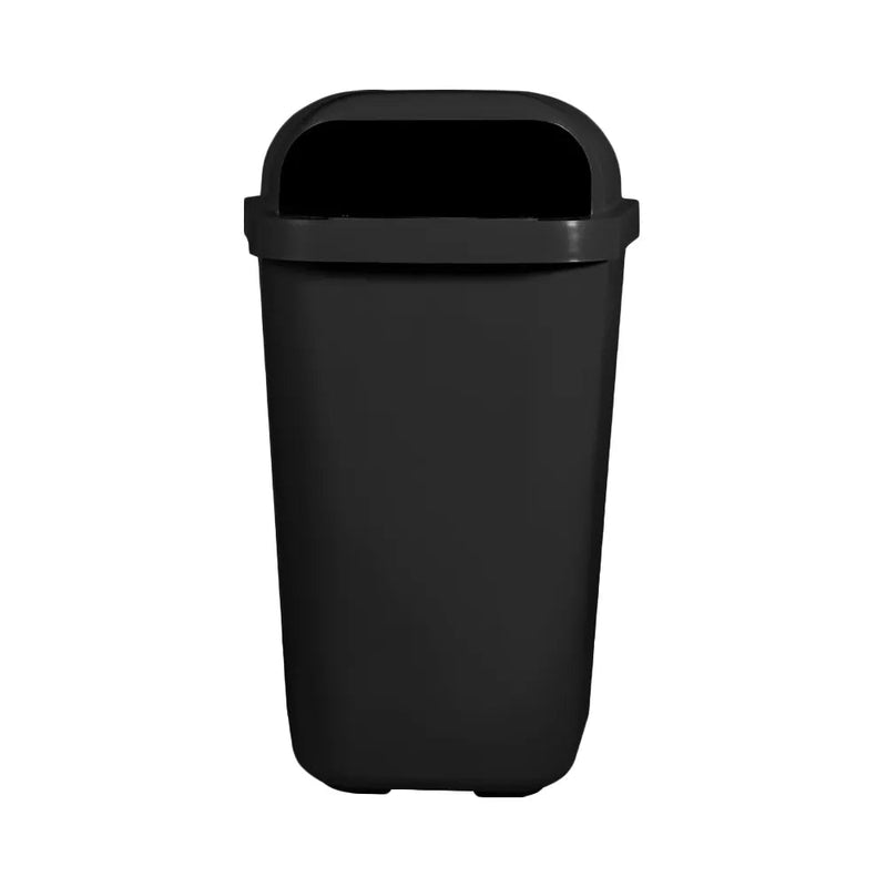 Lixeira Individual Coleta Seletiva Com Suporte Gruplast 50 Litros Preta - Bin Embalagens