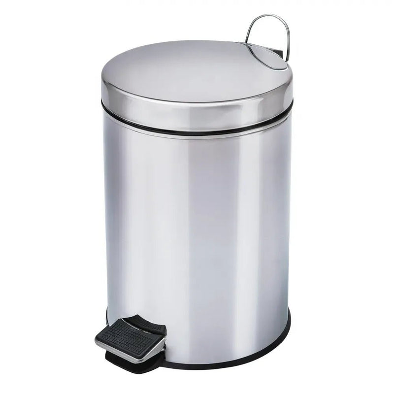 Lixeira inox c/pedal 5l. polido - Bin Embalagens