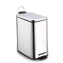 Lixeira Inox Retangular c/pedal 5l. acetinado - Bin Embalagens