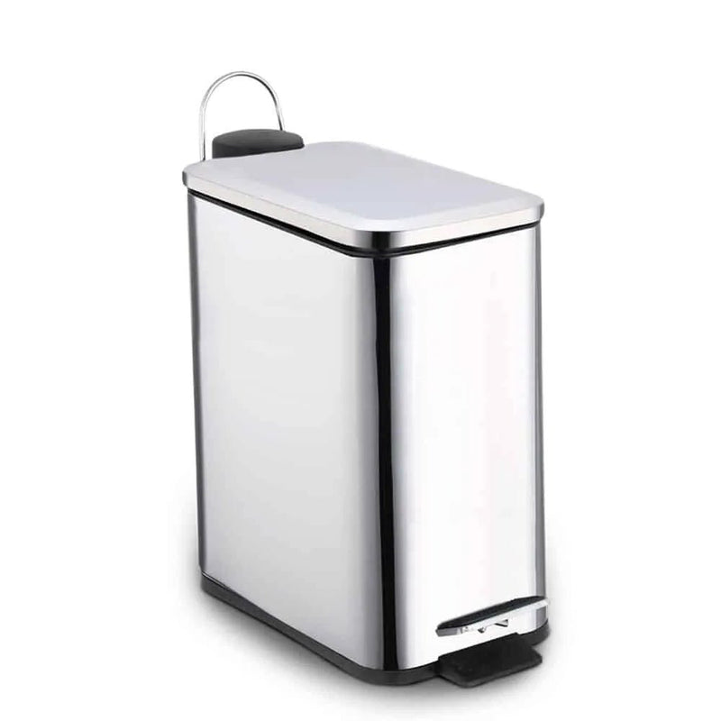 Lixeira Inox Retangular c/pedal 5l. acetinado - Bin Embalagens