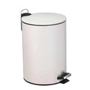 Lixeira Metal c/pedal 20l. branco fosco Gruplast - Bin Embalagens