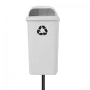 Lixeira Papeleira Gruplast Com Poste 50 Litros Branca - Bin Embalagens