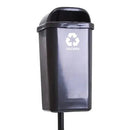 Lixeira Papeleira Gruplast Com Poste 50 Litros Preta - Bin Embalagens