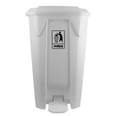 Lixeira Plástica Com Pedal 100L Branca – Nobre - Bin Embalagens