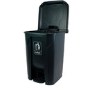 Lixeira plastica c/pedal 80l. cinza/cinza – Nobre - Bin Embalagens