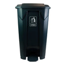 Lixeira plastica c/pedal cinza/cinza 100l – Nobre - Bin Embalagens