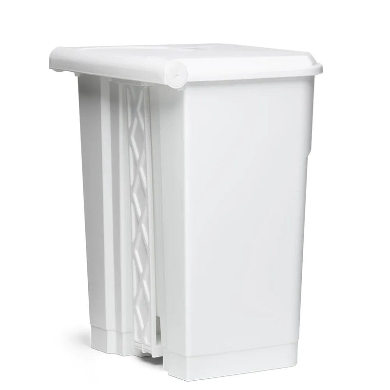Lixeira Plástica Nobre 50 Litros Com Pedal Branca - Bin Embalagens