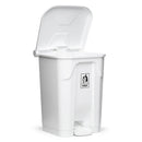 Lixeira Plástica Nobre 50 Litros Com Pedal Branca - Bin Embalagens