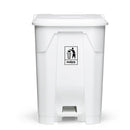 Lixeira Plástica Nobre 50 Litros Com Pedal Branca - Bin Embalagens