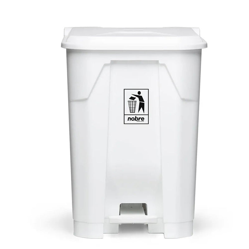 Lixeira Plástica Nobre 50 Litros Com Pedal Branca - Bin Embalagens