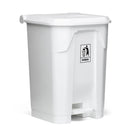 Lixeira Plástica Nobre 80 Litros Com Pedal Branca - Bin Embalagens
