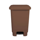 Lixeira Plástica Retangular 100 litros Marrom Com Pedal - Bin Embalagens