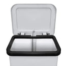 Lixeira Plástica Retangular 100 Litros Preta Com Pedal - Bin Embalagens