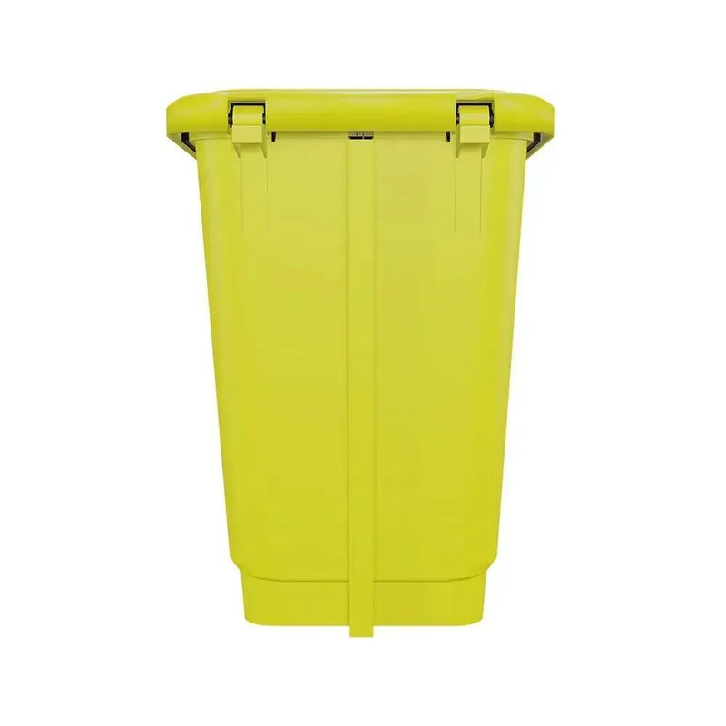 Lixeira Plástica Retangular 15 litros Amarelo Com Pedal - Bin Embalagens