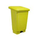Lixeira Plástica Retangular 15 litros Amarelo Com Pedal - Bin Embalagens