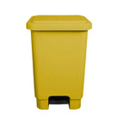 Lixeira Plástica Retangular 15 litros Amarelo Com Pedal - Bin Embalagens
