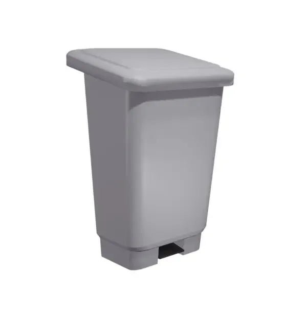Lixeira Plástica Retangular 15 Litros Branca Com Pedal - Bin Embalagens