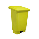 Lixeira Plástica Retangular 25 litros Amarelo Com Pedal - Bin Embalagens