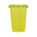 Lixeira Plástica Retangular 50 litros Amarelo Com Pedal - Bin Embalagens
