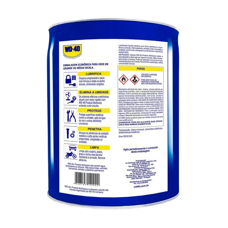 Lubrificante Multiusos Balde 18L Wd - 40 - Bin Embalagens