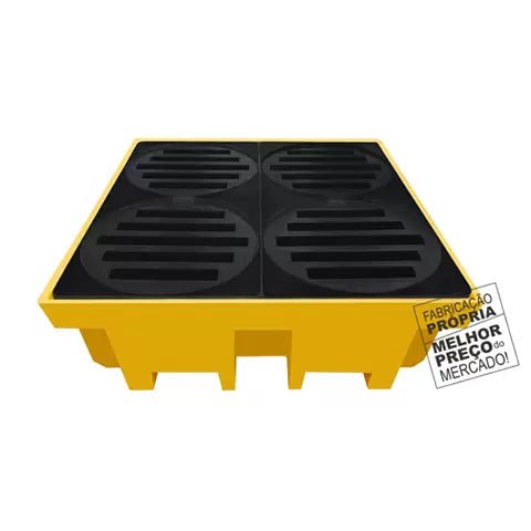 Pallet de Conteção, IBC 420 Litros, 4 Tambores - Bin Embalagens