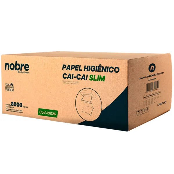 Papel Higiênico Cai Cai - 10x20cm - c/ 8000fls - Nobre - Bin Embalagens