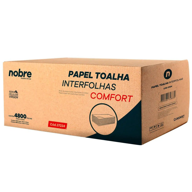 Papel Toalha Interfolhas - Comfort - 20x23cm - c/ 4.800fls - Nobre - Bin Embalagens